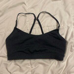 Grey P’Tula Sports Bra Cross Open Back